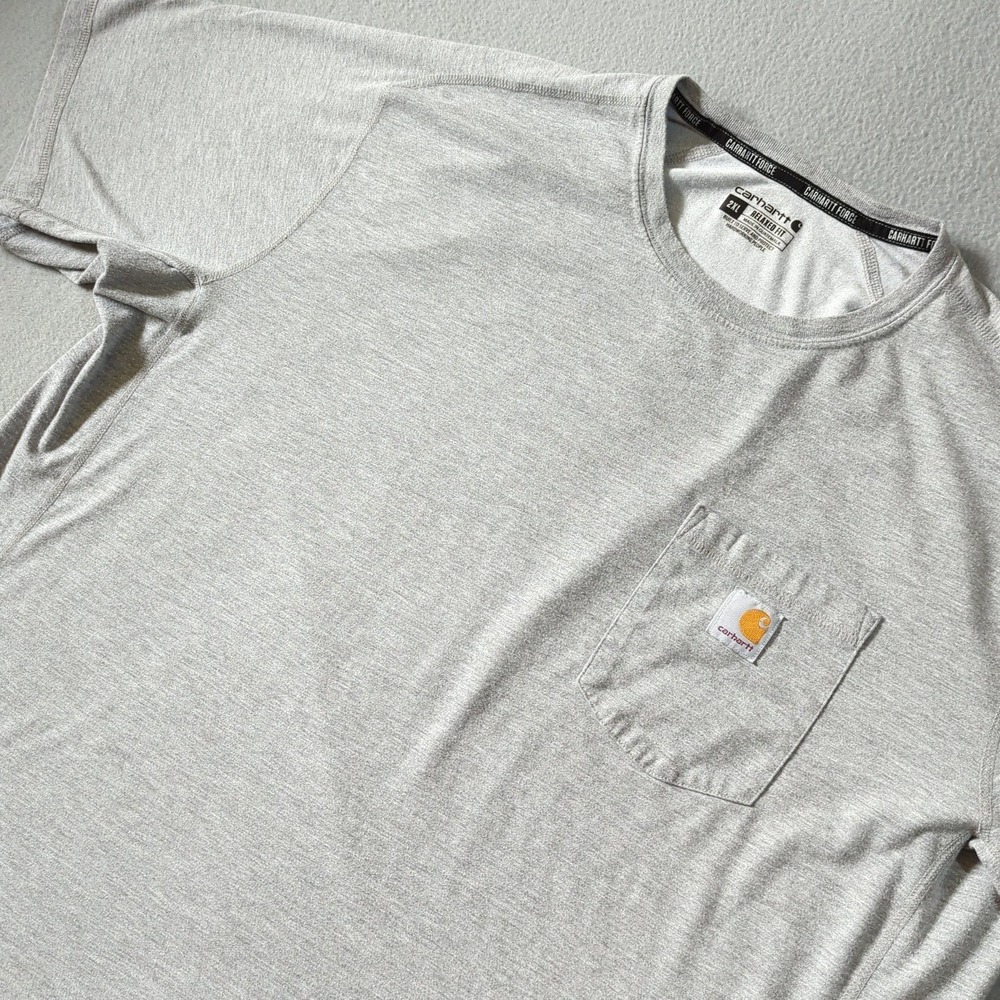 Carhartt Force Relaxed Fit‎ Pocket T-Shirt Mens 2XL Gray Heather